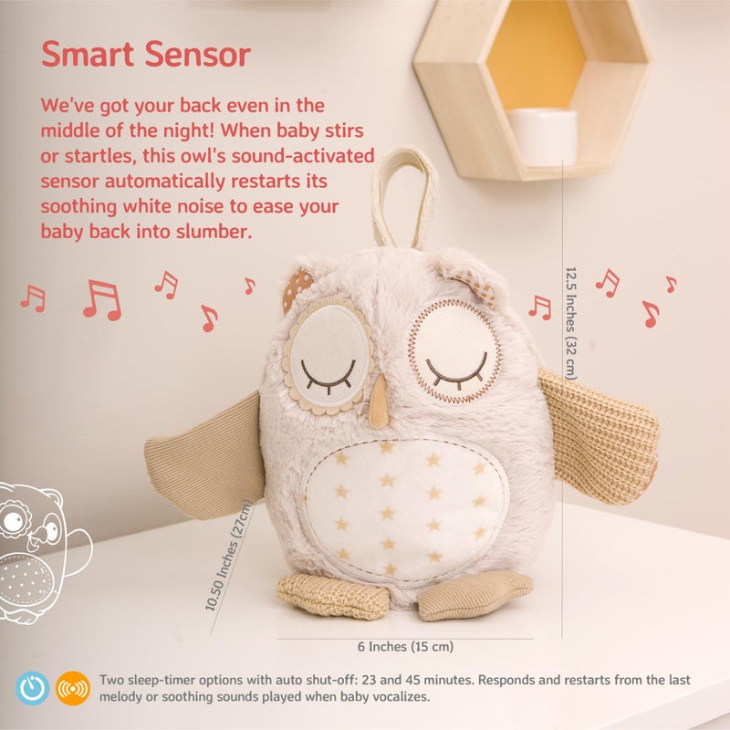 Cloud b Sound Machine with White Noise Soothing Sounds | Cuddly Stuffed Animal | Adjustable Settings and Auto-Shutoff | Nighty Night Owlâ„¢ Smart Sensor - Image 4